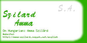 szilard amma business card