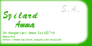 szilard amma business card